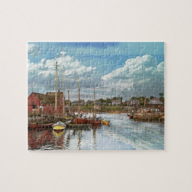 Boat - Rockport Mass - Motif Number One - 1906 Jigsaw Puzzle (Horizontal)