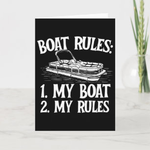 Boat Rules - Boating Sailing Lake Boat Captain Mot Card