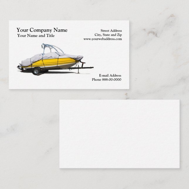 Boat Sales Dealer Business Card (Front/Back)