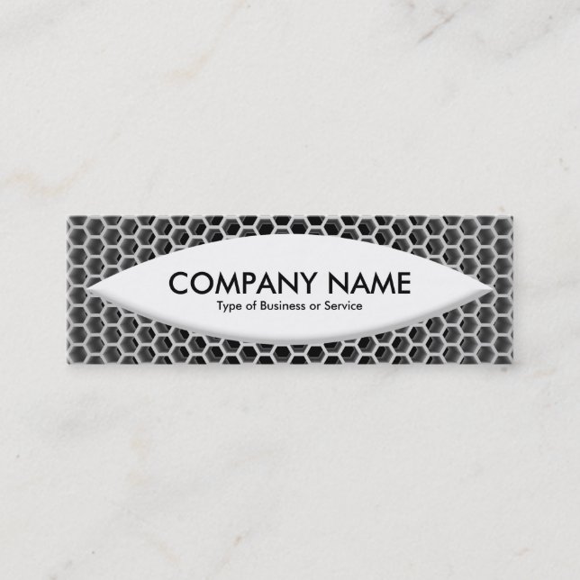 Boat Shape - Honeycomb Mini Business Card (Front)