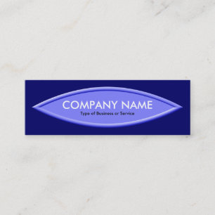 Boat Shape II - Blue on Deep Navy Mini Business Card