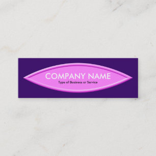 Boat Shape II - Lt Magenta on Dp Purple Mini Business Card