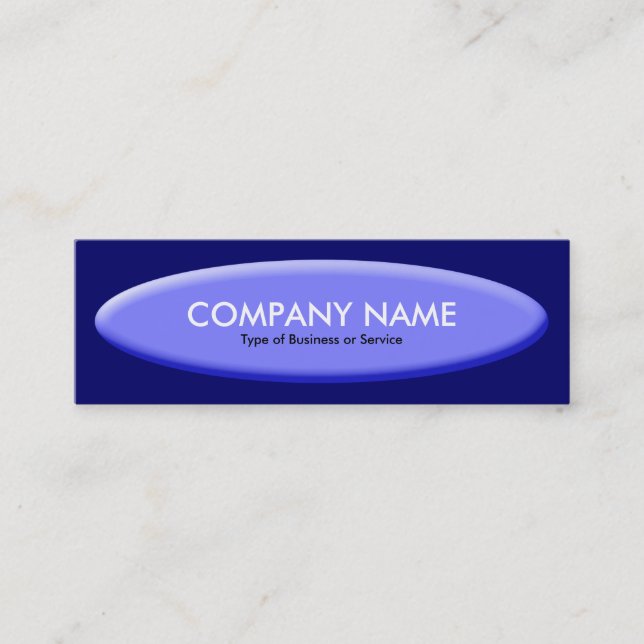 Boat Shape III - Blue on Deep Navy Mini Business Card (Front)