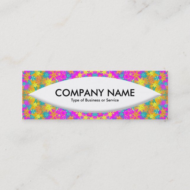 Boat Shape - Kaleidoscope 03 Mini Business Card (Front)