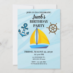 Boat Theme Invitation