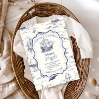 Boat  Toile Nautical Baby Shower  Diapper Raffle