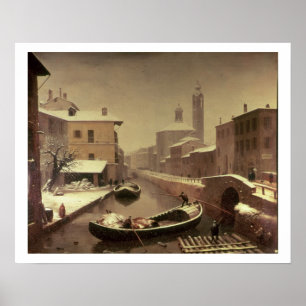 Boat under the Snow Poster