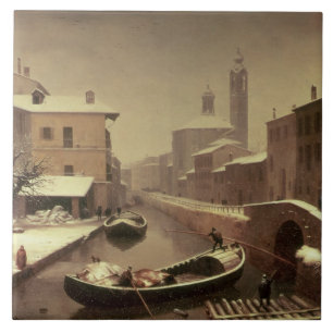 Boat under the Snow Tile