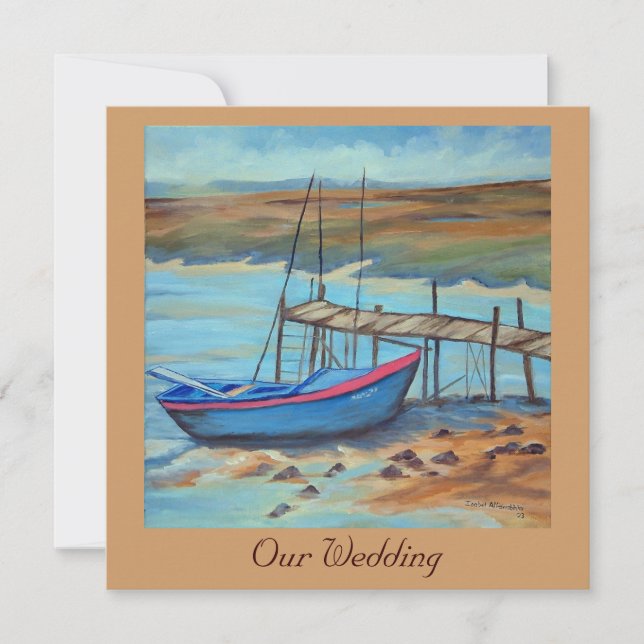 boat wedding invitation (Front)