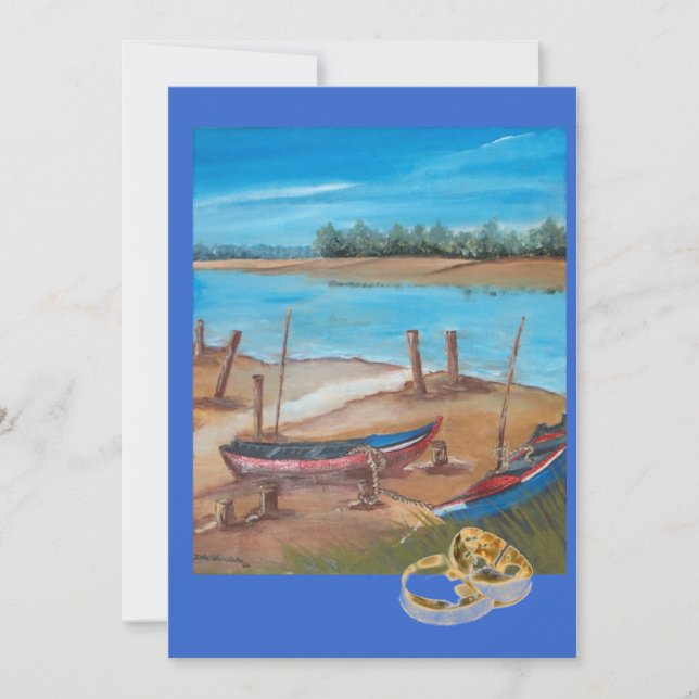 boat wedding invitation (Front)