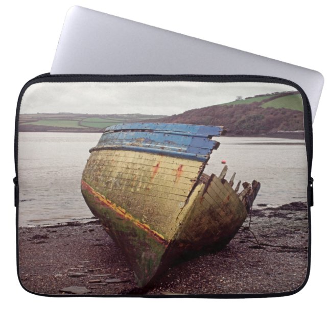 Boat wreck laptop sleeve (Front)