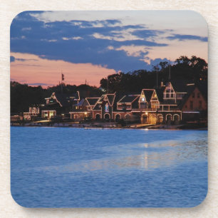 Boathouse Row dusk Coaster