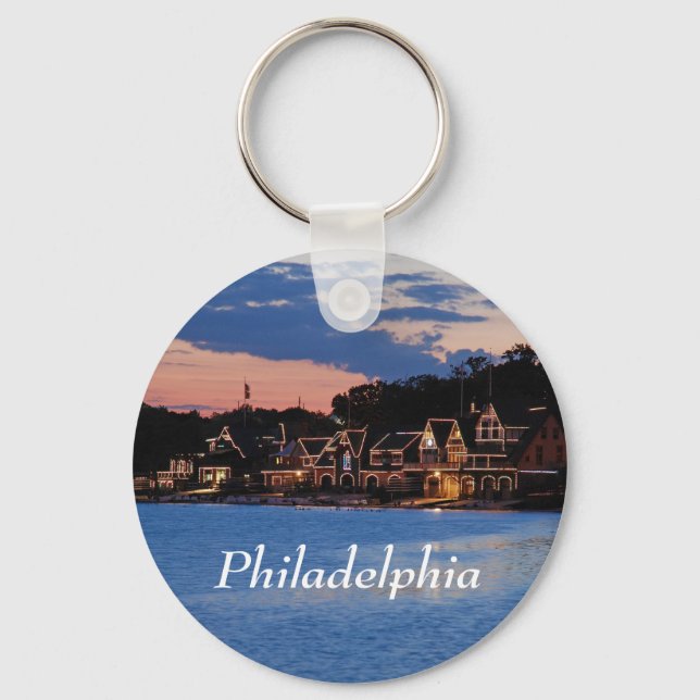 Boathouse Row dusk Keychain (Front)