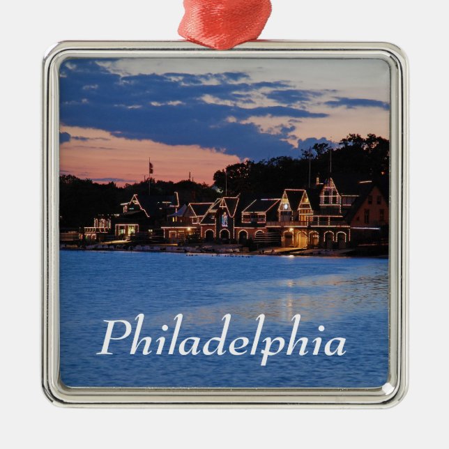 Boathouse Row dusk Metal Ornament (Front)
