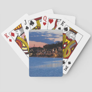 Boathouse Row dusk Playing Cards