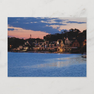 Boathouse Row dusk Postcard