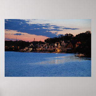 Boathouse Row dusk Poster