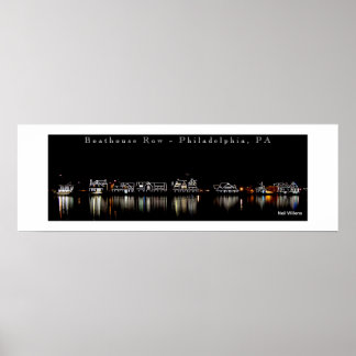 Boathouse Row photo art poster, Philadelphia, PA Poster