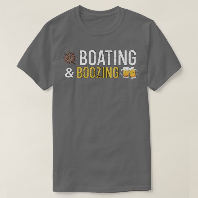 Boating and Boozing T-Shirt (Design Front)