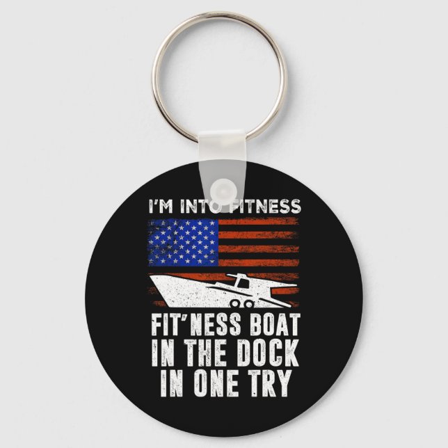 Boating Boat Captain 1  Keychain (Front)