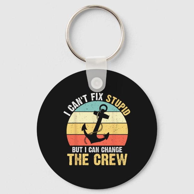 Boating Boat Captain  Keychain (Front)