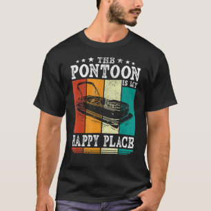 Boating Boat Captain Lake Pontooning Pontoon T-Shirt