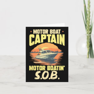 Boating Boat Captain Motor Boat Captain Motor Boat Card