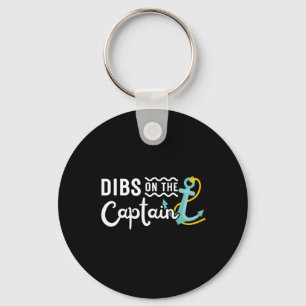 Boating Boat Owner Dibs On The Captain Pontoon Cru Keychain