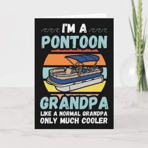 Boating Boat Owner Pontoon Grandpa Grandfather Pon Card