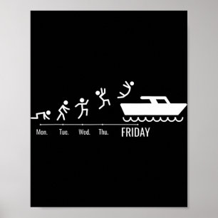 Boating Boats-captain Weekend Sport-boater Yachtin Poster