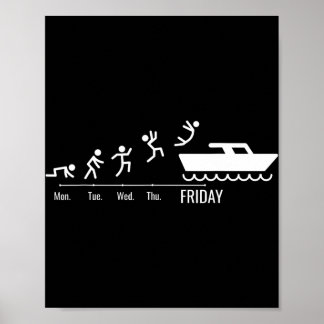 Boating Boats-captain Weekend Sport-boater Yachtin Poster