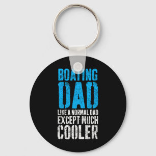 Boating Captain Boat Dad Father's Day Keychain