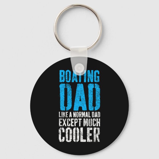 Boating Captain Boat Dad Father's Day  Keychain (Front)