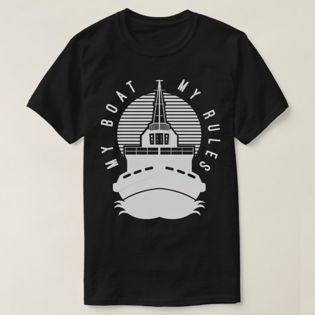 Boating Captain Gift T-Shirt (Design Front)