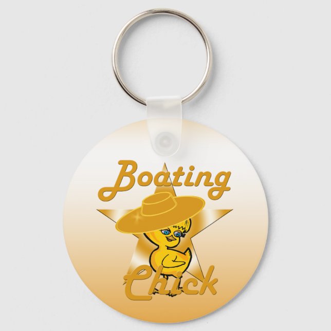 Boating Chick #10 Keychain (Front)