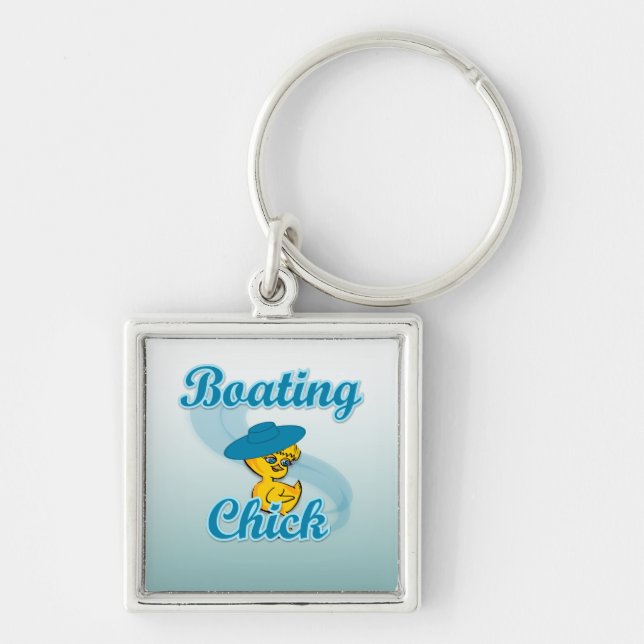 Boating Chick #3 Keychain (Front)