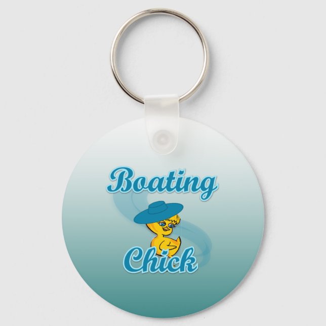 Boating Chick #3 Keychain (Front)