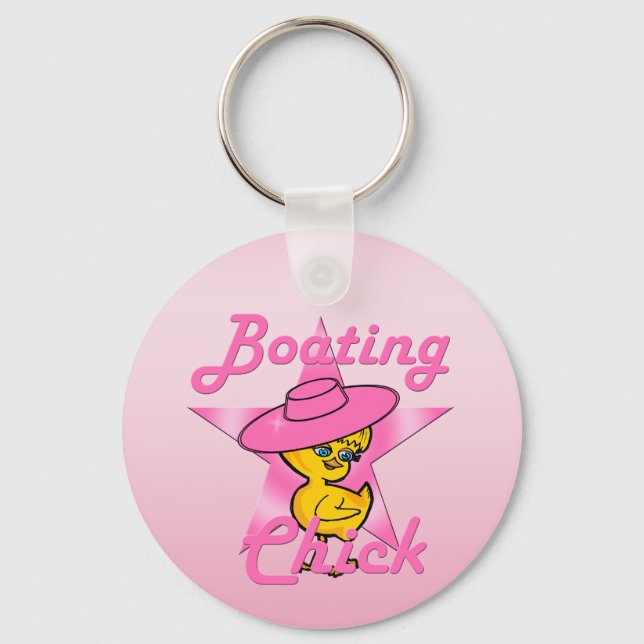 Boating Chick #8 Keychain (Front)