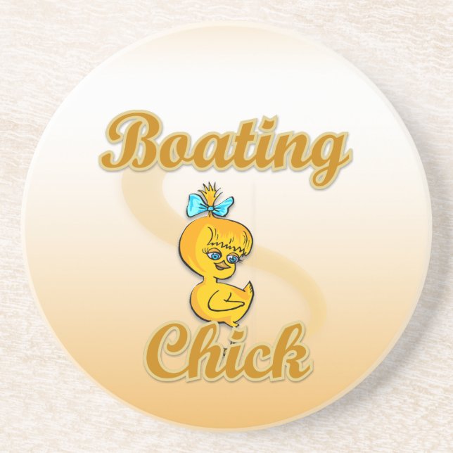 Boating Chick Coaster (Front)