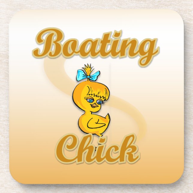 Boating Chick Coaster (Front)