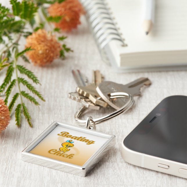 Boating Chick Keychain (Side)