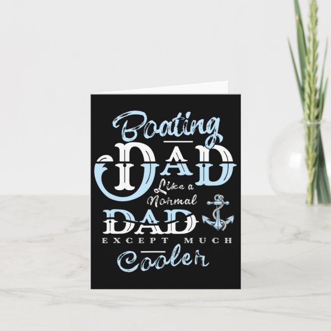 Boating Dad Gifts For Daddy Father Day Boat Men  Card (Front)