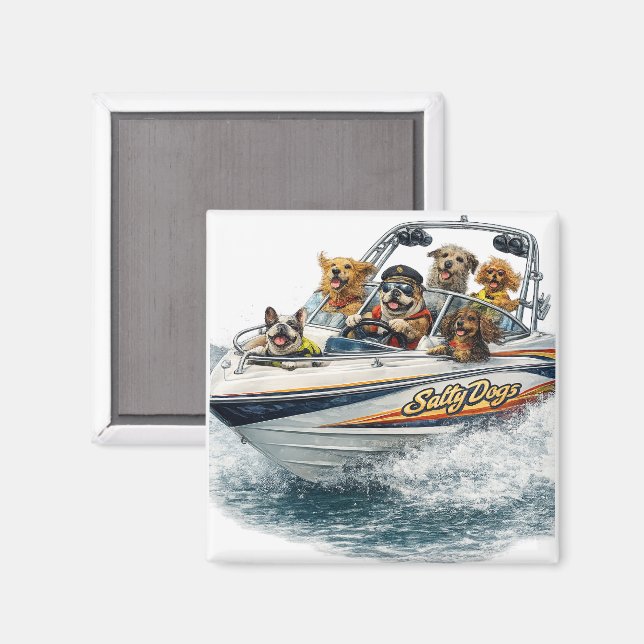 Boating Dog  Magnet (Front/Back)
