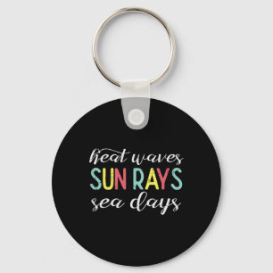 Boating Heat Waves Sun Rays Sea Days Beach Women M Keychain