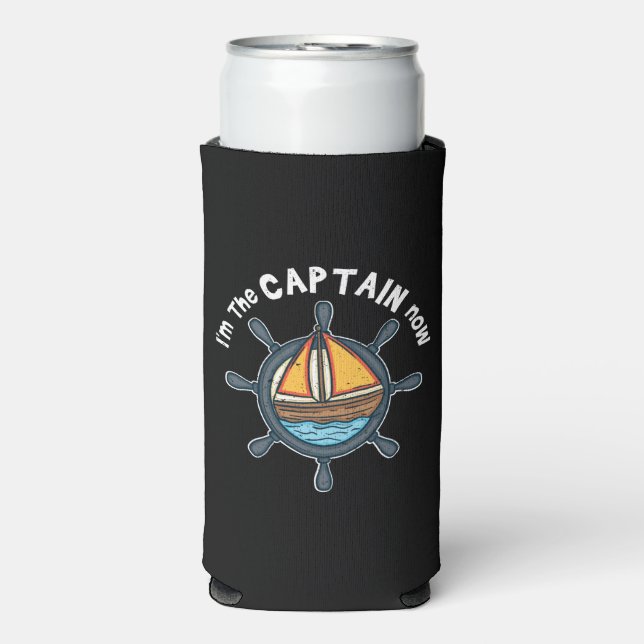 Boating - I'm the Captain Now Seltzer Can Cooler (Seltzer Front)
