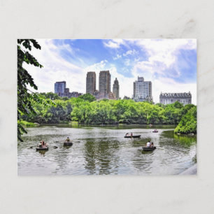 Boating in Central Park Postcard
