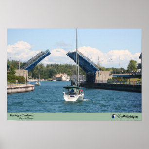 Boating in Charlevoix - Charlevoix, MI Poster