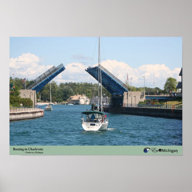 Boating in Charlevoix - Charlevoix, MI Poster (Front)
