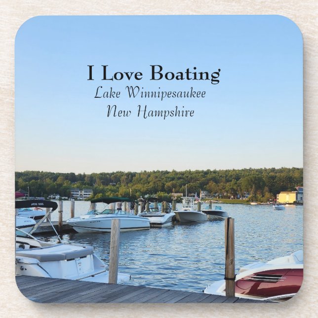 Boating Lake Winnipesaukee New Hampshire Coaster (Front)