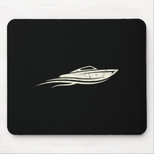 Boating motor boat captain pontoon lake boater mouse pad